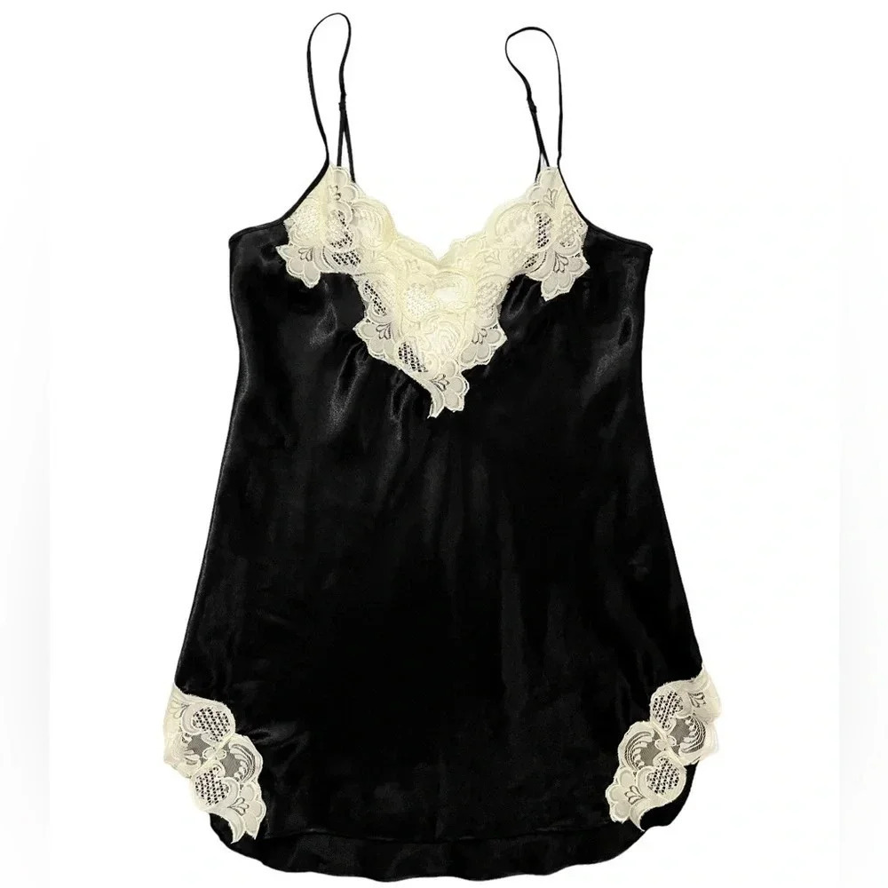 Vintage Victoria’s Secret Babydoll Satin Lace Lingerie Slip